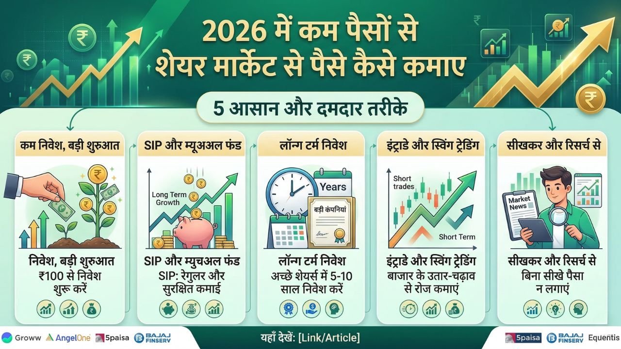 कम पैसों से शेयर मार्केट से पैसे कैसे कमाए